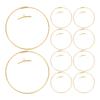 12Pcs Dream Catcher Rings Gold Metal Round Craft Hoops Openable Non-Welded Copper Connector DIY Floral Wreath Hoop Wedding Decor