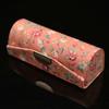 Lipstick Box with Mirror Floral Print Vintage Women Chinese Style Retro Lip Glosses Storage Box for Daily Life