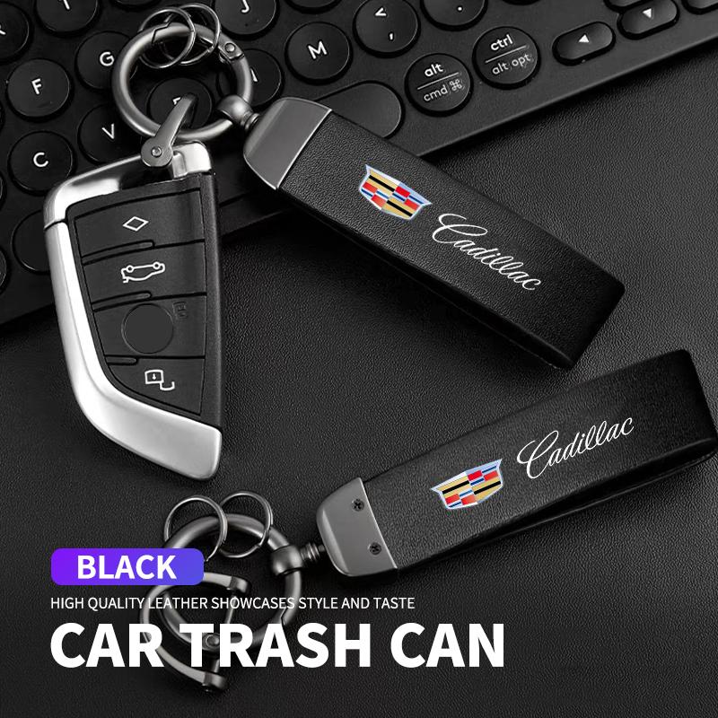 Metalowy brelok do kluczy samochodowych z emblematem z drobnej skóry Brelok z emblematem Cadillac ESCALADE ATS BLS CT4 CT6 SRX STS XT4 XT5 SLR XT6 XTS