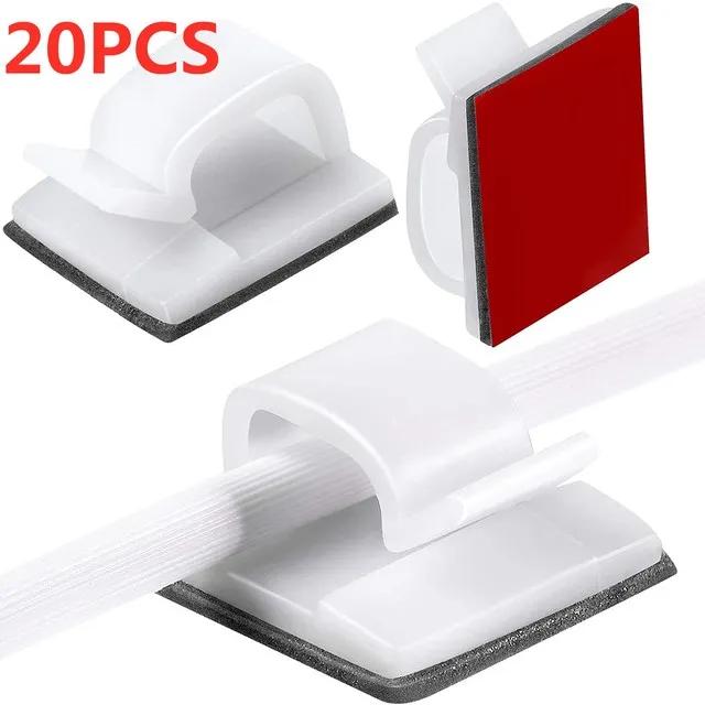 Xiaomi 50/30/10/1PCS Self Adhesive Backed Cable Clips Wire Clamps Adjustable Cable Winder Wire Management Charger Cord Holder Organizer