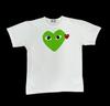 Biała koszulka Męska CDG PLAY Comme Des Garçons Zielone i Czerwone Serce Rozmiar S- Koszulka Unisex