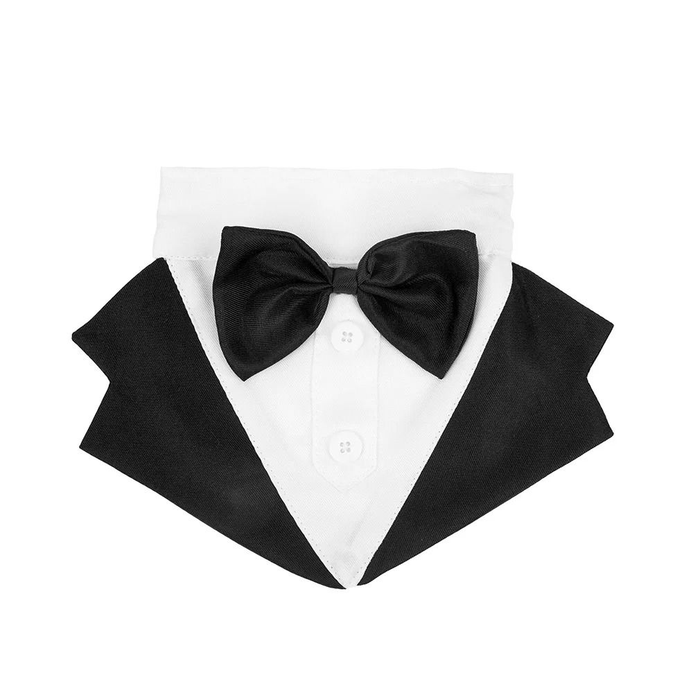 Black/Stripes Dog Tuxedo Costume Detachable Design Large Dog Costume Set Autumn Season