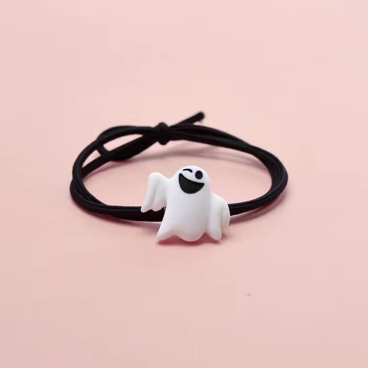 Halloween Pumpkin Ghost Hair Ties for Kids – Cartoon Rubber Bands for Girls' Hair Accessories and Bracelets