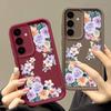 Colorful Floral Print Matte Soft Case For Samsung S25 Ultra S24 FE S23 S22 A16 A56 A36 A15 A55 A35 A54 A34 TPU Shockproof Lens Protection Phone Cover