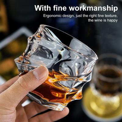 1/2/4 pezzi bicchieri da whisky in vetro con fondo spesso e pesante bicchieri da bourbon in finto cristallo