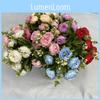 Faux Peony Floral Arrangement For Festive Occasions Christmas Valentines Day Gift
