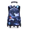 Natural Fish Print Trolley Backpack: Large Capacity Fashion for Boys & Girls, Ideal for Primary & Middle School Students