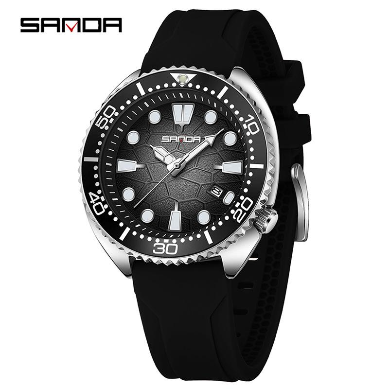Quartz Men s Watches Steel Band Luxury Wristwatches Wateproof Business Automatic Date Luminous Watches for Men Relogio Masculino rubber strap чёрный