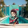 Beach Towels Demon Slayer Bathroom For Bath Sauna Personal Care Large Bath Towel Turban for Hair Drying Bathroom Set Accessories