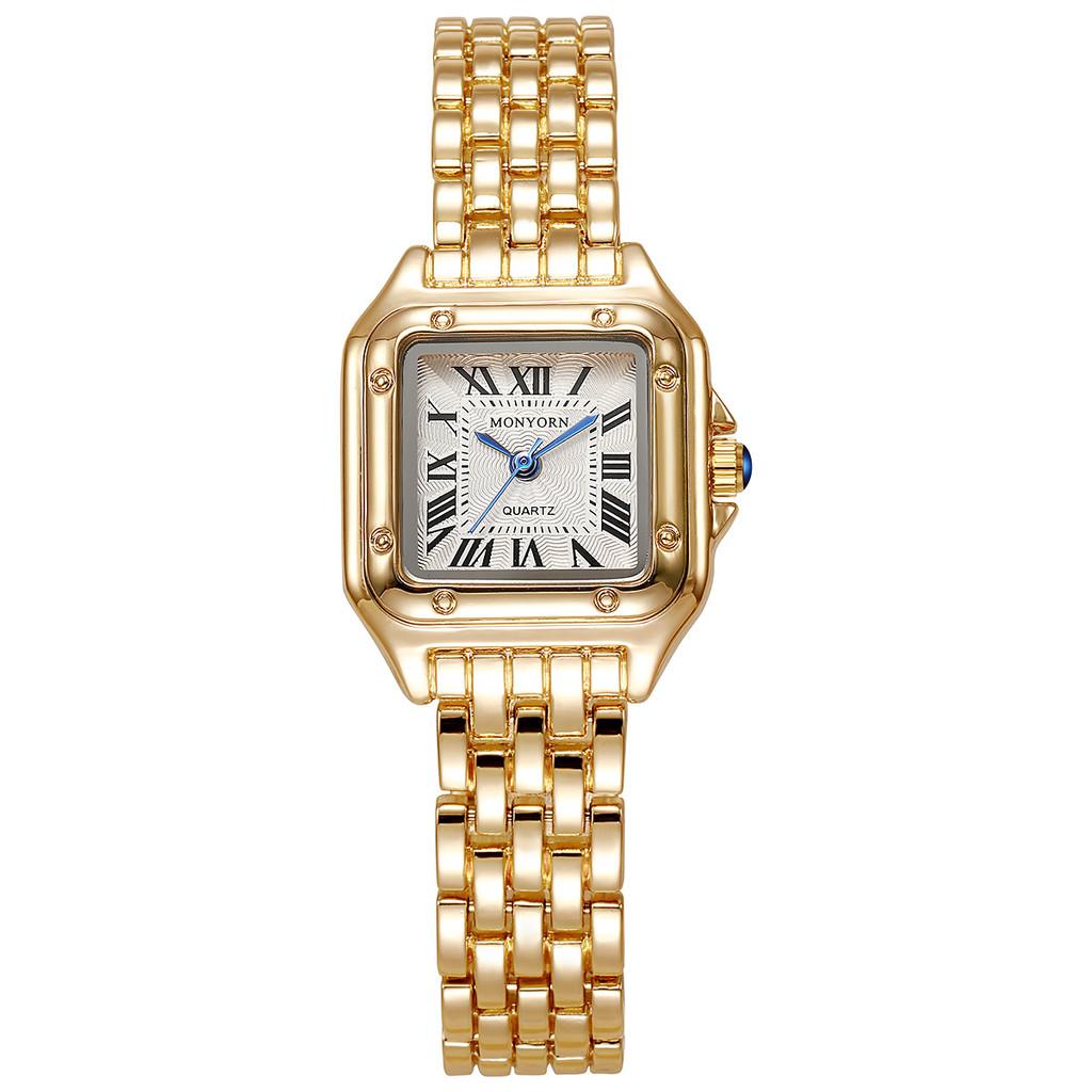 Semplice Orologio al Quarzo da Donna alla Moda con Quadrante Decorativo per Uso Casual