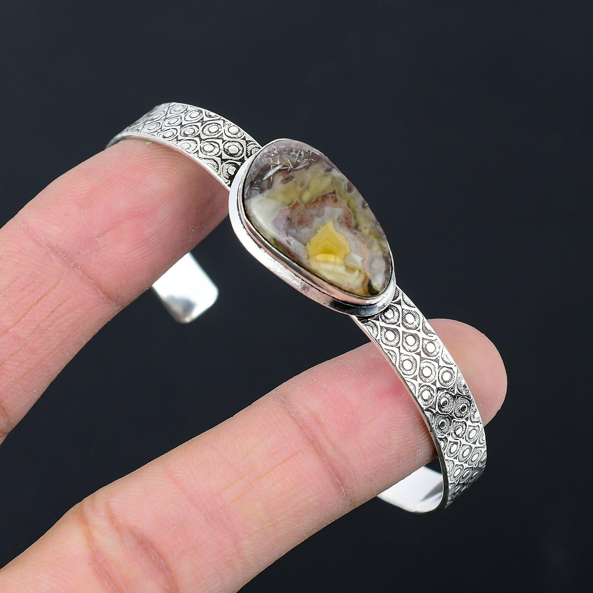 

Friendship Day Sale 925 Silver Oval Natural Dragon Bloodstone Handcrafted Bangle Adjustable