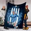 1pc Haaland14 Theme Blanket - Digital Print, Polyester, Cozy for All Seasons, Perfect for Outdoor, and Travel