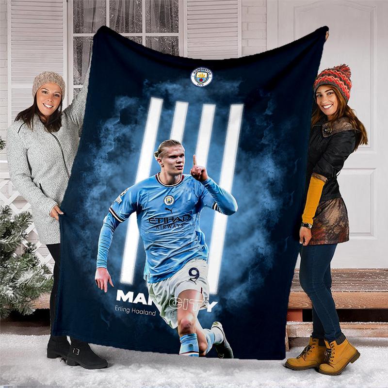 1pc Haaland14 Theme Blanket - Digital Print, Polyester, Cozy for All Seasons, Perfect for Outdoor, and Travel