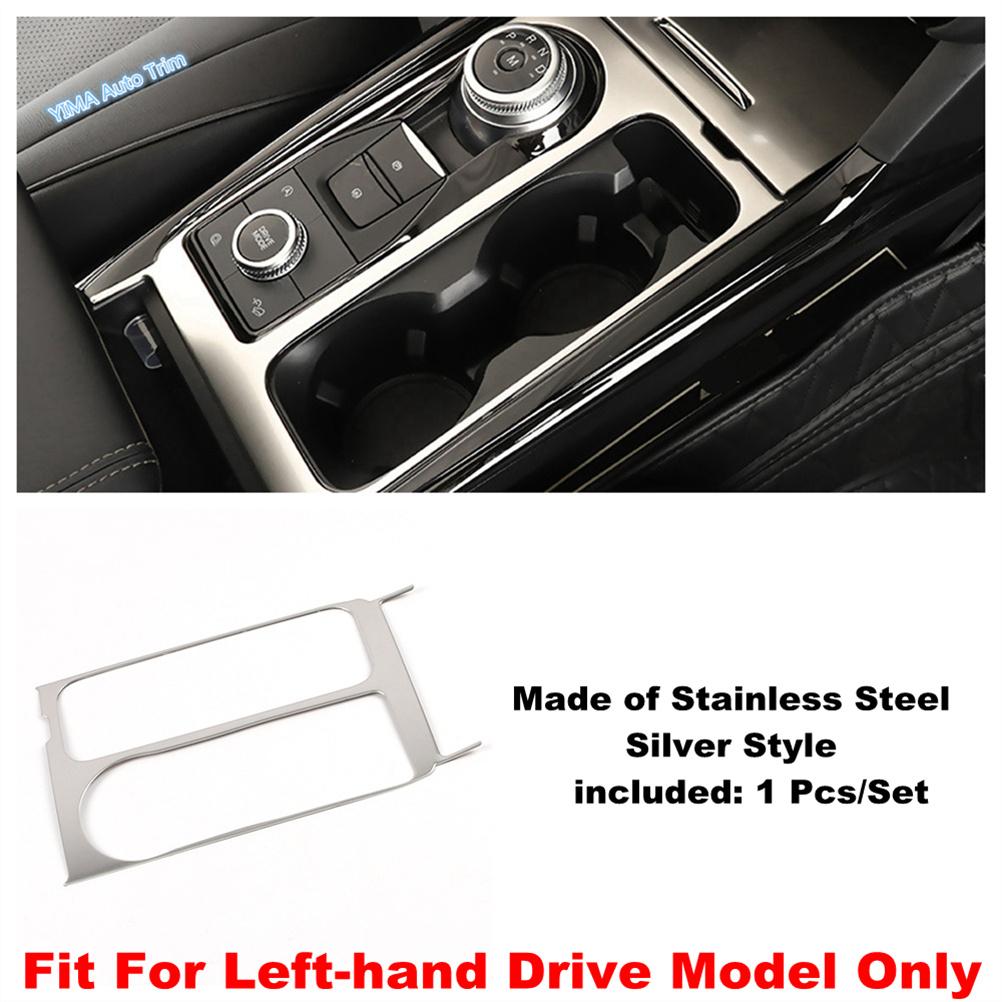 LHD Stainless Steel Car Transmission Shift Gear Panel Decoration Frame Cover Trim Fit For Ford Explorer - Accessories