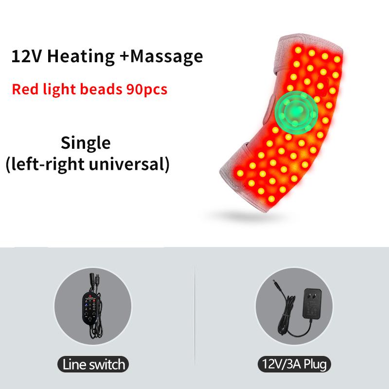 Portable Electric Heated Elbow Massager Brace 3 Gear Heat&Vibration Levels Heating Elbow Wrap Warmer Pad for Arm Elbow Joint Pain Relief with Massage