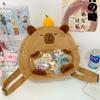 Zipper Bag Transparent Doll Bag Shoulder Bag Anime Backpack Portable Capybara Itabag  Gift