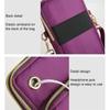 Borsa a tracolla impermeabile in nylon da donna per telefono, borsa a marsupio piccola, custodia da cintura, portafoglio
