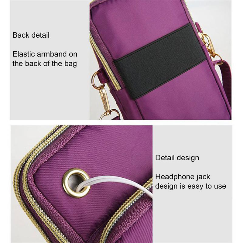 Wasserdichte Nylon Damen Crossbody Handy Schultertasche Kleine Tasche Gürtel Geldbörse
