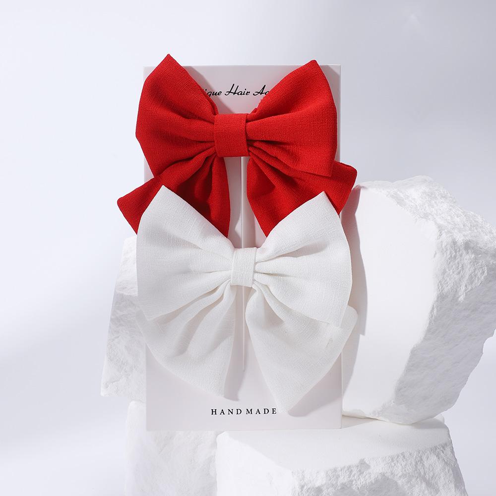 

2PCS/LOT 4.3Inch Solid Grosgrain Ribbon Hair Bows Boutique Hair Clip For Girls Hairgrips New Headwear Kids Hair Accessories Gift
