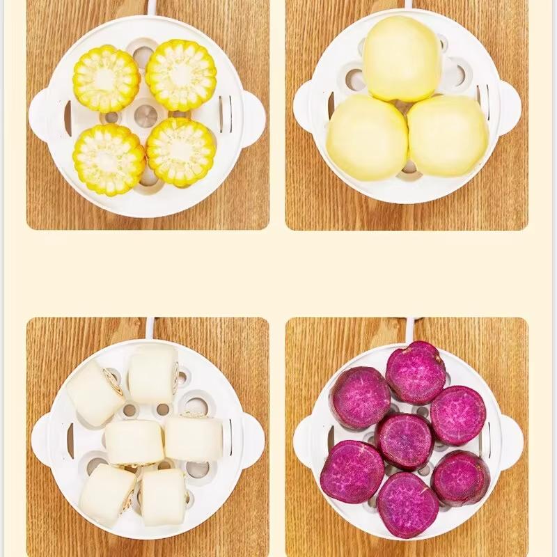 Multifunctional Electric Egg Cooker Automatic 7 Egg Boiler Steamer Mini Breakfast Machine For Kitchen Home Fast Cooking