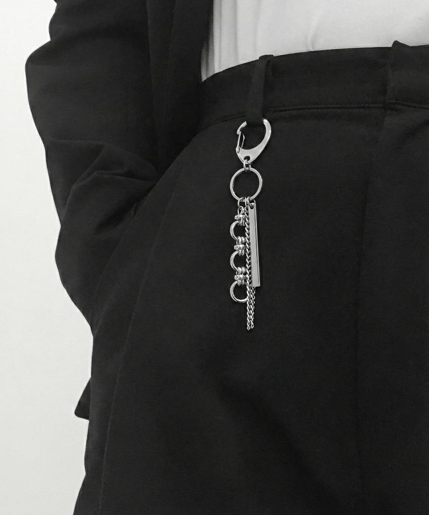 BASSCLEF Pants Chain Key Ring Surgical Steel Clef St Key Ring