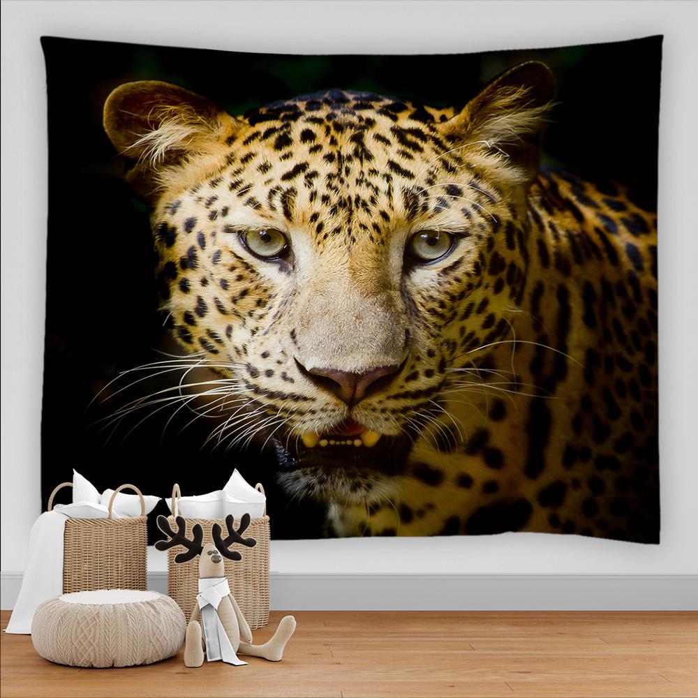 Гобелен с милым животным и леопардовым принтом — фото 11