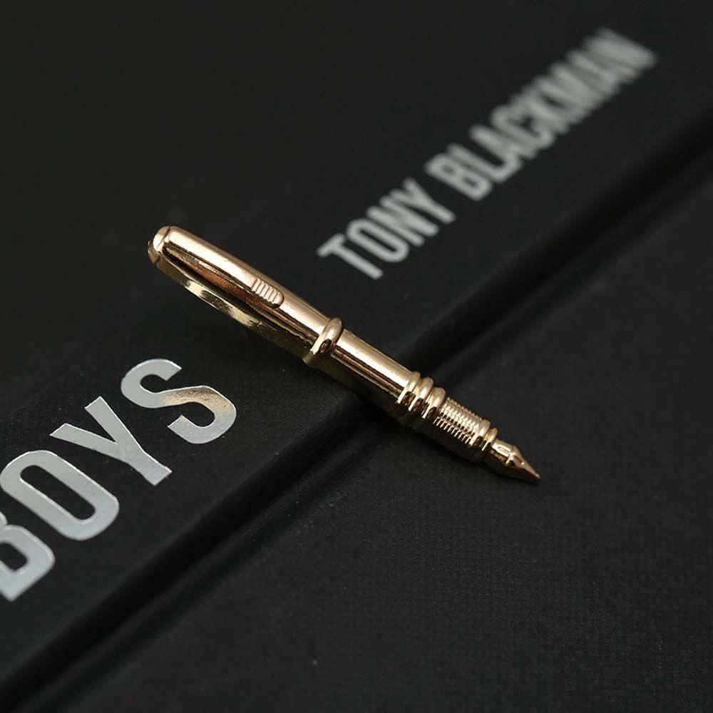 Pen Shape Gold Color Brooch Pins Pen Shape Brooch Men Brooches Korean Style Suit Shirt Brooch