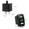 Universal Led Turn Signal Switch with 3 PIN CF13KT Adjustable Flasher Relay 3 Way ON-Off-ON DPDT Rocker Switch + LED Flasher
