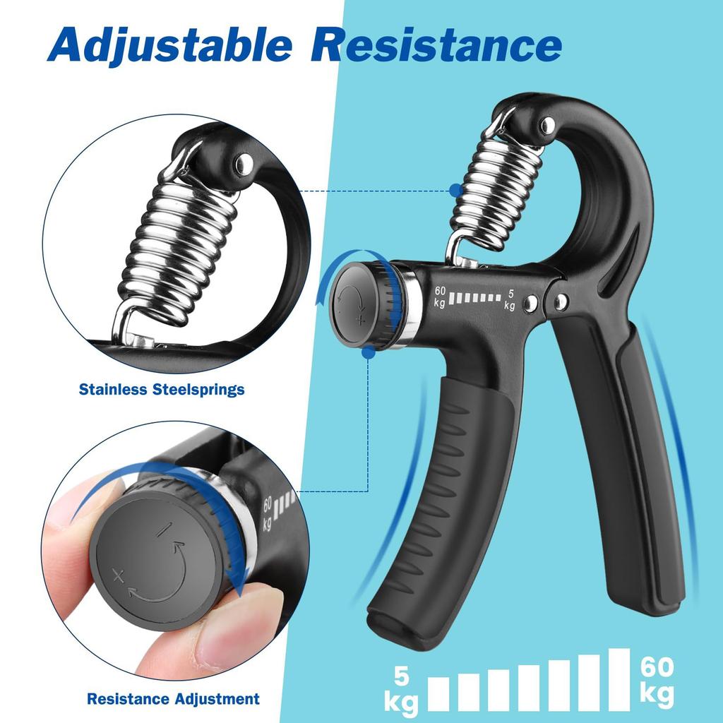 1PC Grip Strengthener Strength Training Hand Exerciser Adjustable 5-60KG Fitness Unisex Finger Rehabilitation Training Hand Grip