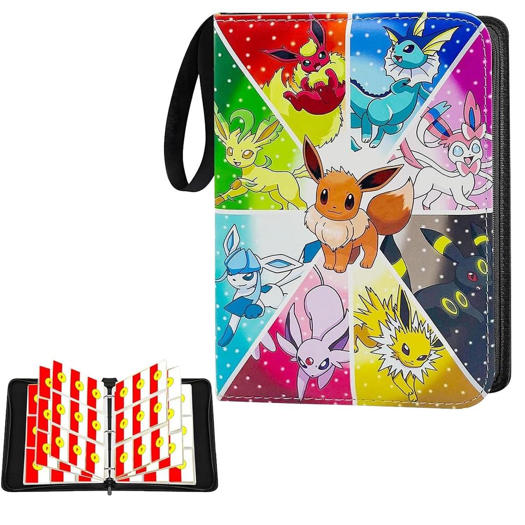 Card Album with Zipper, 9-Pocket 50 Pages Holds 900 Cards, Wear-Resistant and Waterproof, Ideal for Collectors