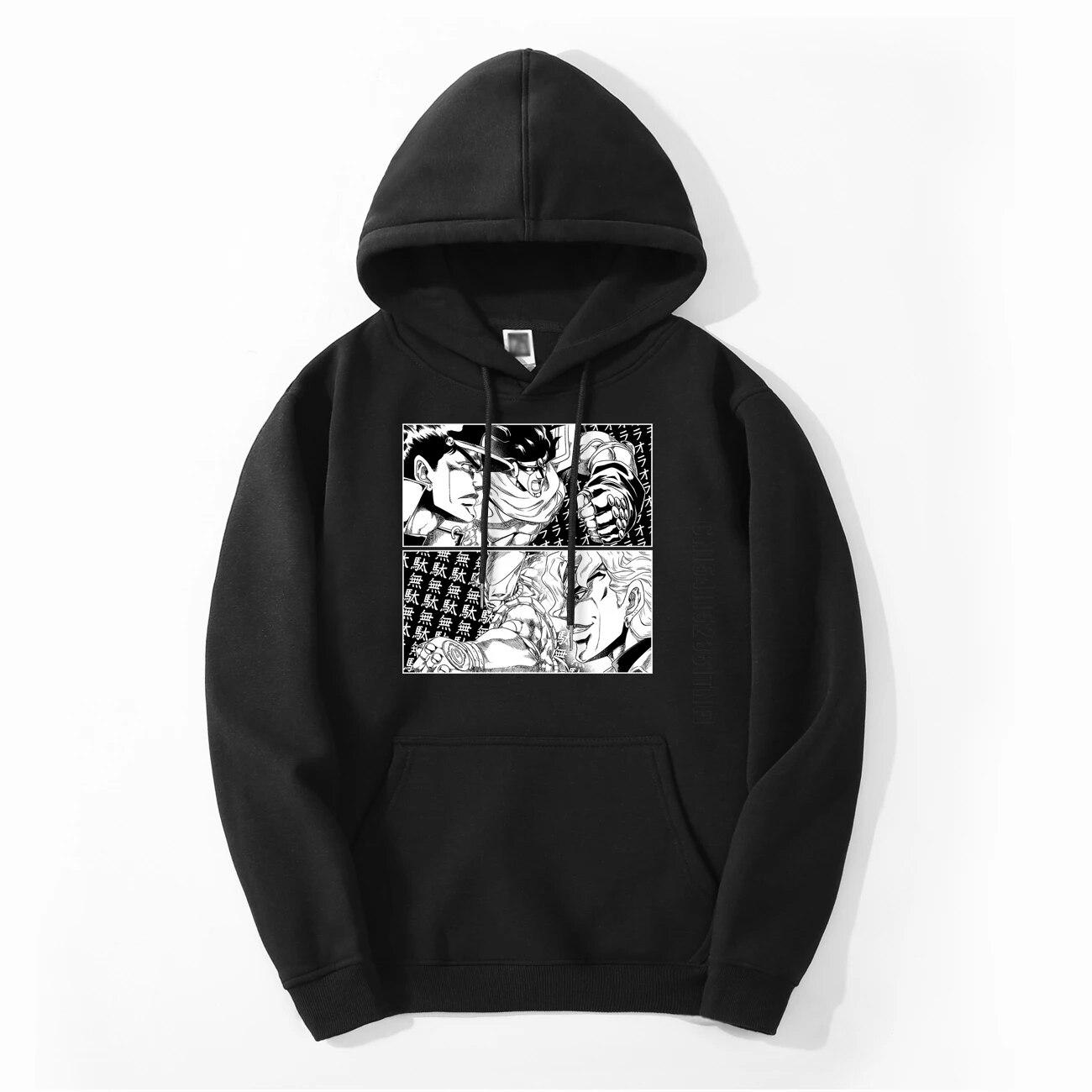 Толстовки с капюшоном JoJo Bizarre Adventure Модельер Уличная одежда унисекс Ora World Dio JOJO Comic Теплая толстовка с японским аниме L