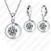 Unique 925 Sterling Silver Color Color TOP Quality Vintage 18in Cubic Zirconia Fine Jewelry Sets For Women Fast Shipping