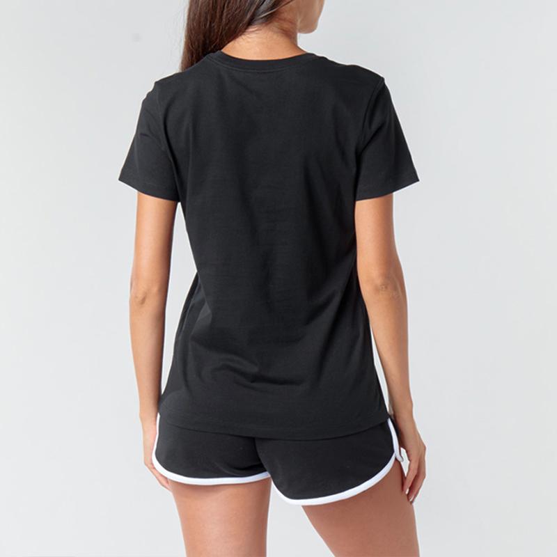 Nike Casual Sports Round Neck Training Short Sleeve T-Shirt Women Tops Black BV6169-010