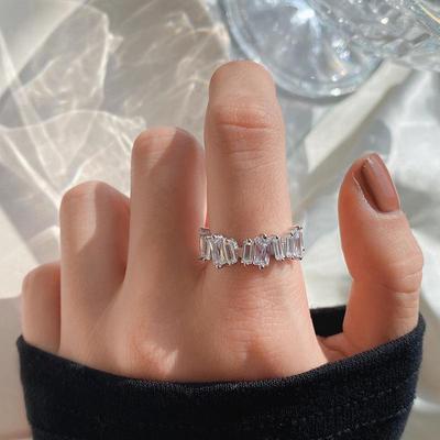 Wanli Schmuck | Glänzender unregelmäßiger Ring im Waldstil mit Diamanten für Damen