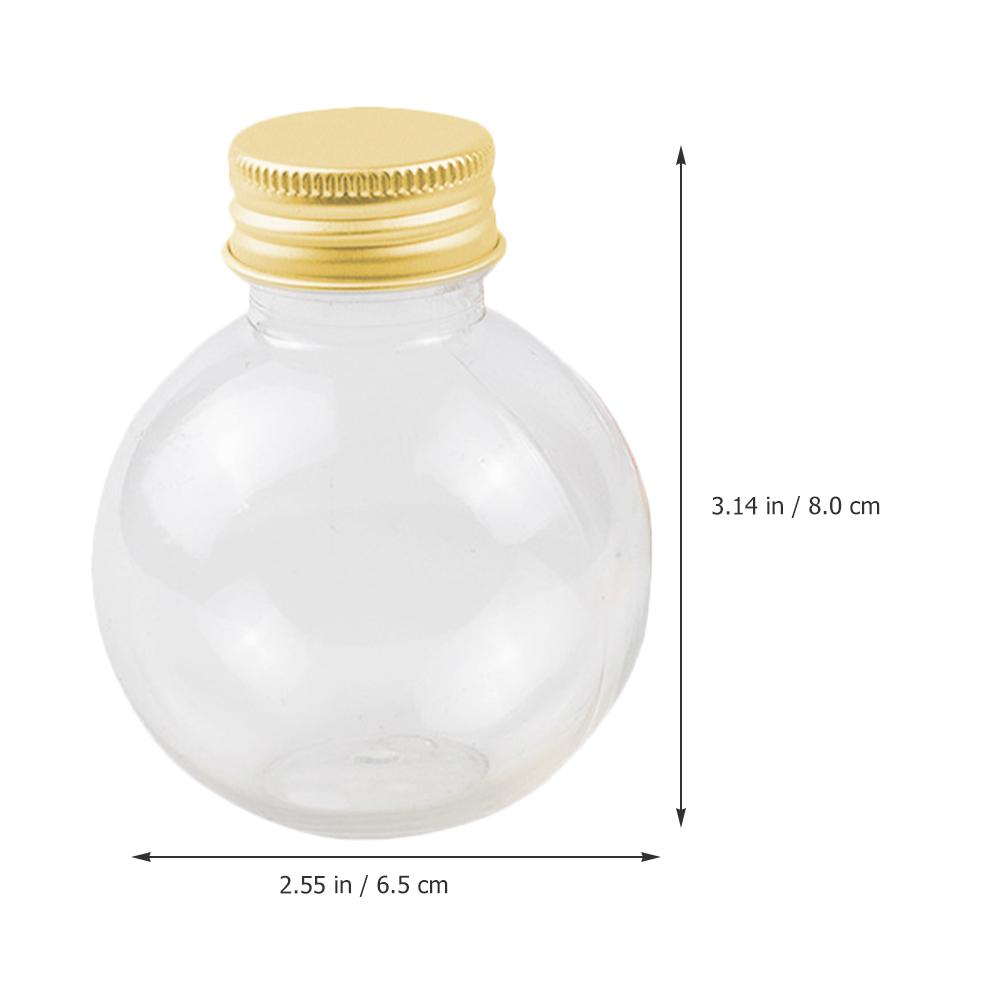 

50pcs Empty Juice Bottles Lightbulb Beverage Coffee Water Party Clear Plastic Drink Containers Leakproof Lightweight Portable other золотистий