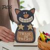 Versatile Room Decorations Cute Halloween Black Cat Pumpkin Skull Decor, Vintage Boo Wooden Sturdy Decorative Accents Signs, Tabletop Decoration