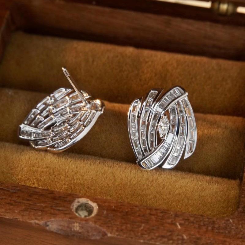 Fashion Personalized Women'S Stud Earrings T-Square Temperament Generous Commuter Earrings, Earrings
