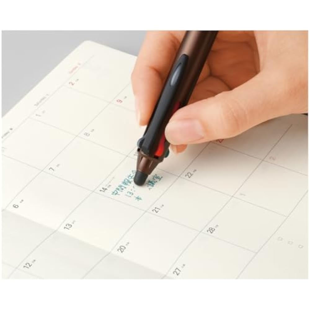 PILOT LKFB3SEFCP Multicolor Frixion Ball 4 Wood 0.5mm Coral Pink Ballpoint Pen