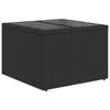 Sofa Set 6 Pieces Black and Cream White Poly Rattan and Steel