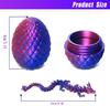 1/2PCS 3D Printed Dragon Egg with Dragon Fully Articulated Dragon Model Movable Rotatable Articulated Desktop Ornament Kid Toy