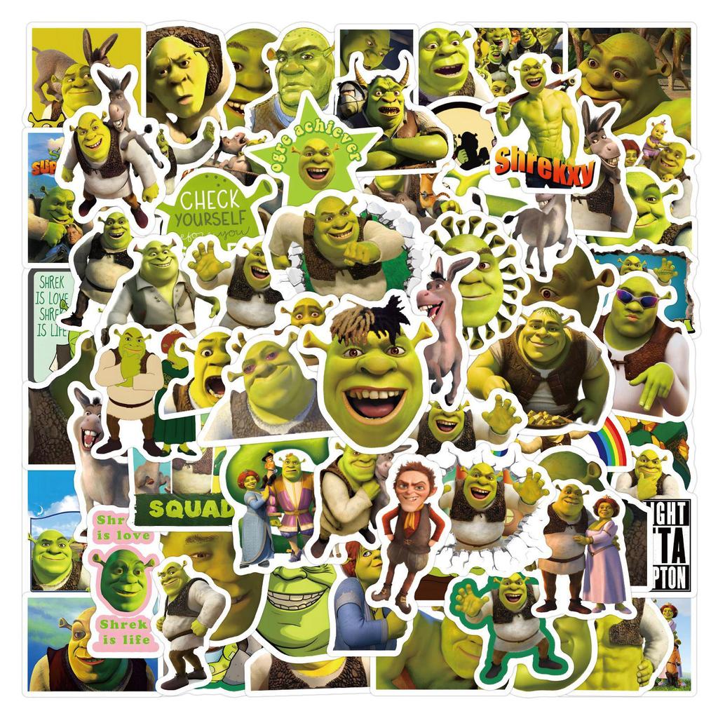 120 Sheets Shrek Cartoon Graffiti Stickers for Notebooks & Luggage