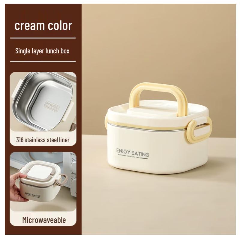 Zebian 316 Stainless Steel Microwaveable Lunch Box