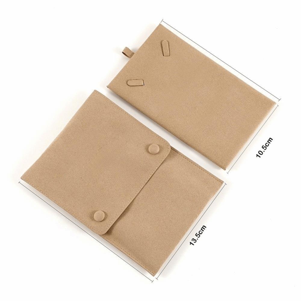 Portable Soft Velvet Jewelry Organizer Pouch Lightweight Button Closure Storage Bag Wedding Gifts Bag For Jewelry Earring Holder