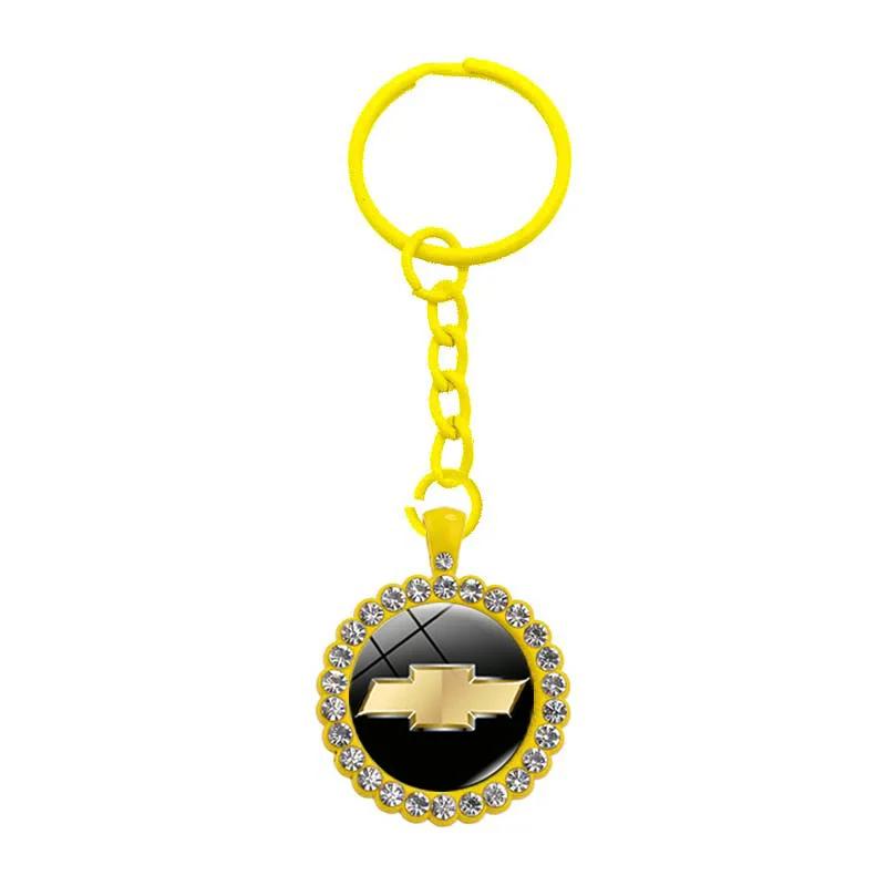 Llavero de Coche Color Caramelo Portallaves con Diamantes para Chevrolet Spark Aveo Captiva Blazer Matiz Cruze Malibu Sail Trax Tahoe