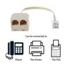 1pc High Quality One Point Two 6P4C RJ11 Dual Female Splitter Telephone Extension Male Connecto X1M0