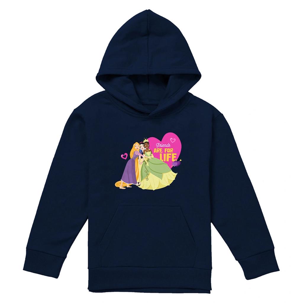 Disney Princess Childrens/Kids Friends Are For Life Valentine`s Day Hoodie