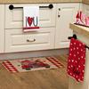 ARKENY Valentines Day Kitchen Towels Red Heart Dish Towels 18x26 Inch Ultra Absorbent Wedding Drying Cloth I Love U Sign Hand Towel for Valentine