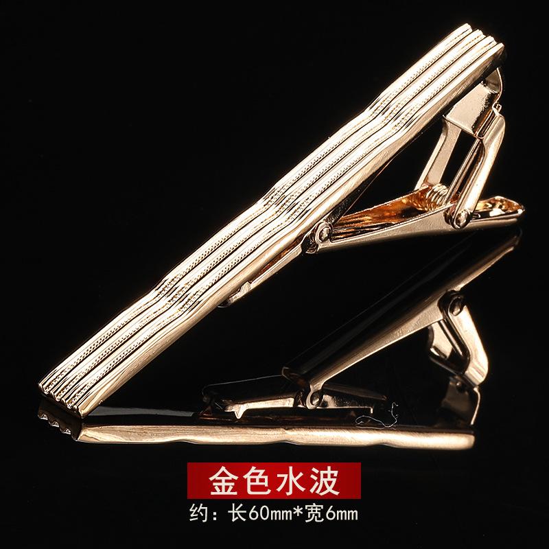 Colore Gun Blue Diamond Fermacravatta Semplice da Uomo Oro Argento Spille da Abito da Lavoro per Uomo e Donna Versione Coreana Clip di Sicurezza per Collare