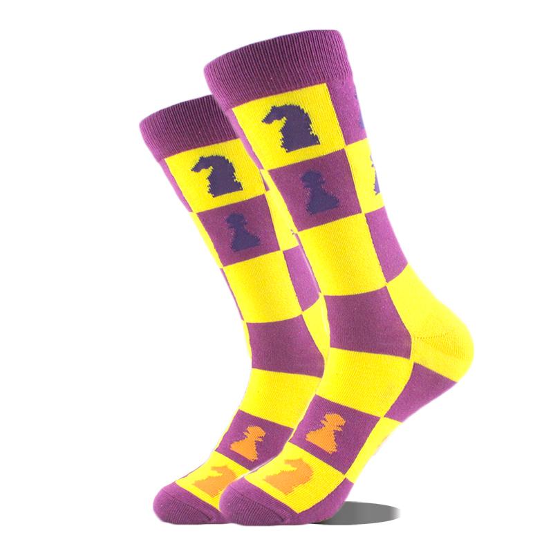 Happy Design Ctue Funny Socks Men Animals Food Pattern Sokken  Divertidos Jacquard Calcetines Unisex Hip Hop Skateboard Sox