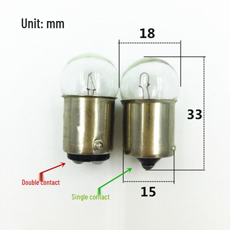 B15 Bayonet 6V 10W Indicator Bulb for Machine Tools and Vehicle Signals